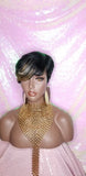 Swoop Bang Pixie Cut Remy 100% Human Hair Wig Full Cap Wig - Beauty Blessing Wigs & Hair Extensions Boutique