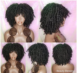 WIG Large Afro Coil Kinky Twist Hair Full Cap Natural Premium Fiber - Beauty Blessing Wigs & Hair Extensions Boutique