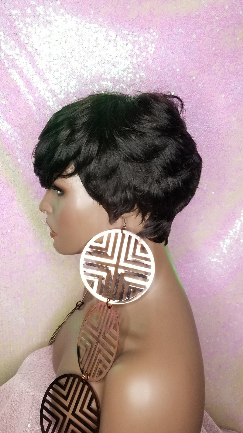Razor Cut Pixie Cut Peruvian Remy Human Hair Wig - Beauty Blessing Wigs & Hair Extensions Boutique