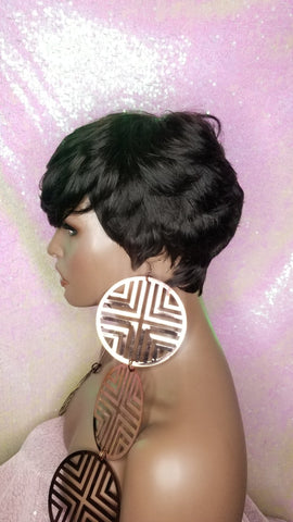 Razor Cut Pixie Cut Peruvian Remy Human Hair Wig - Beauty Blessing Wigs & Hair Extensions Boutique