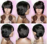 WIG 100% Human Hair Remy Short Hair Bob Style Full Cap Wig - Beauty Blessing Wigs & Hair Extensions Boutique