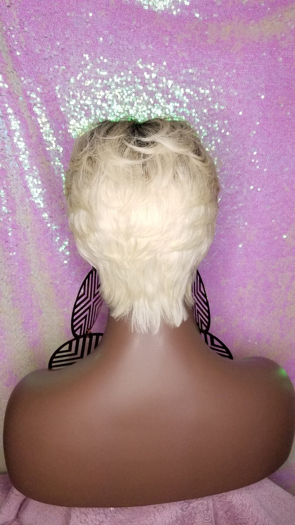 Short Hair Cut Pixie Cut Peruvian Remy Human Hair Wigs Blonde Wigs - Beauty Blessing Wigs & Hair Extensions Boutique