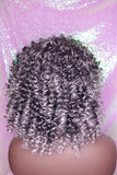 Curly Kinky Afro Spiral Curl Wig Big Gray Hair Premium Fiber Wig - Beauty Blessing Wigs & Hair Extensions Boutique