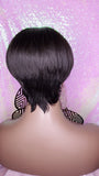 Celebrity Inspired Style Pixie Cut Brazilian Remy 100%Human Hair Wig Black Hair - Beauty Blessing Wigs & Hair Extensions Boutique