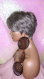 Wig Pixie Cut Razor Choppy Cut Human Hair Blend Wig Salt Pepper Grey Hair Wig - Beauty Blessing Wigs & Hair Extensions Boutique