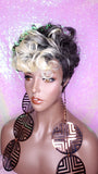 Celebrity Inspied Tapered Short Cut Mohawk Curl Full Cap Wig - Beauty Blessing Wigs & Hair Extensions Boutique