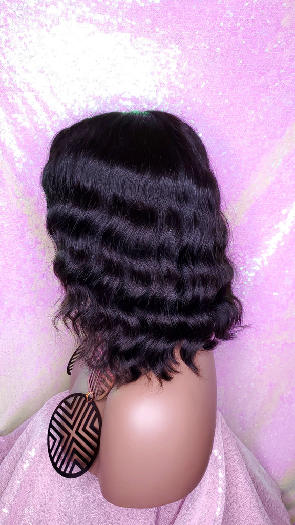 Deep Wave Bob Malaysian Remy Human Hair Lace Front Wig - Beauty Blessing Wigs & Hair Extensions Boutique
