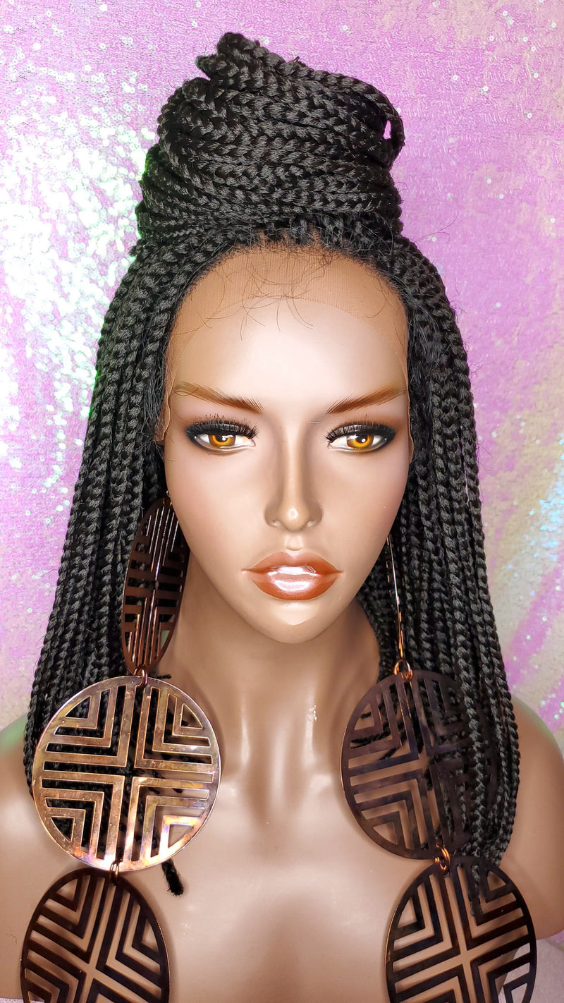 Box Braid Bob Lace Wig Flexible Parting Bob Lace Wig Premium Fiber - Beauty Blessing Wigs & Hair Extensions Boutique