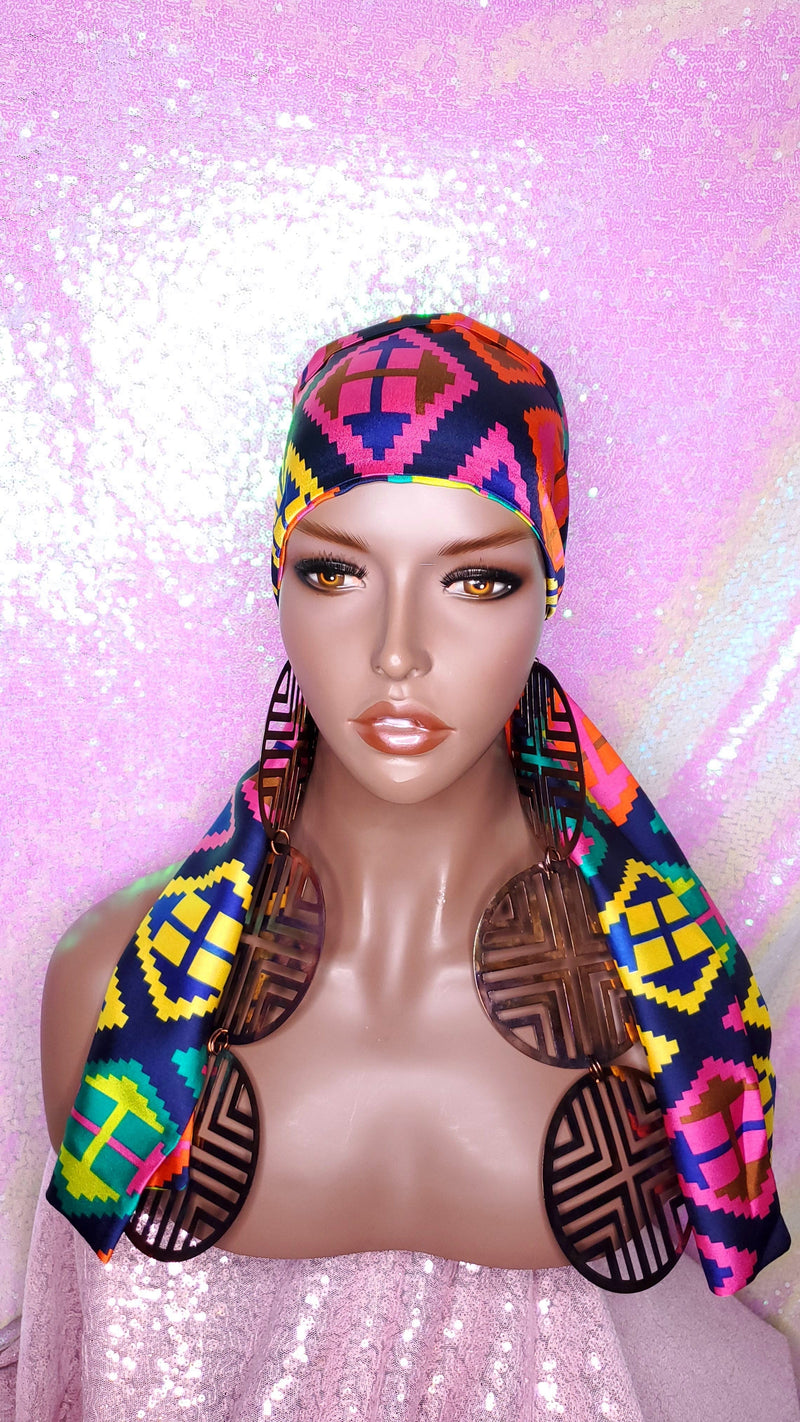 Hair Head Band Silk Satin Scarf Wig Scarf Head Scarf Head Scarf Color Hair Scarf African Head Scarf - Beauty Blessing Wigs & Hair Extensions Boutique