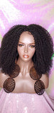 Messy Bohemian Afro Kinky Coil Curly Natural Hair Lace Front Wig Premium Fiber Goddess Curl Hair Wig - Beauty Blessing Wigs & Hair Extensions Boutique