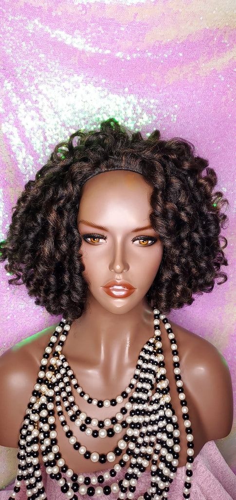 Half Wig Kinky Afro Roller Set Curl Premium Fiber Half Wig - Beauty Blessing Wigs & Hair Extensions Boutique