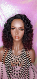Deep Wave Lace Wig Glueless Lace Wig Burgundy Hair Premium Fiber Wig - Beauty Blessing Wigs & Hair Extensions Boutique
