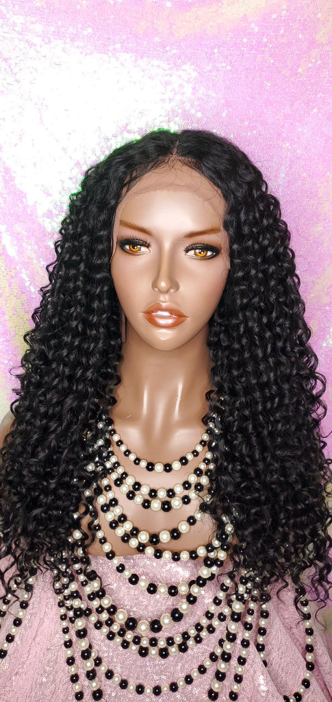 Glueless Wig Water Wave Deep Wave Natural Wave Hair Lace Front Wig Preplucked Lace Front Wig Premium Fiber Hair - Beauty Blessing Wigs & Hair Extensions Boutique