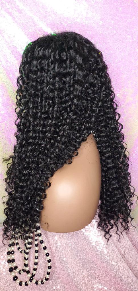 Glueless Wig Water Wave Deep Wave Natural Wave Hair Lace Front Wig Preplucked Lace Front Wig Premium Fiber Hair - Beauty Blessing Wigs & Hair Extensions Boutique