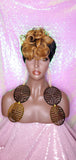 Pixie Cut Curl Wig Pixie Cut Blunt Cut Top Wig Color Curl  Human Hair Wig Strawberry Blonde Hair Wig - Beauty Blessing Wigs & Hair Extensions Boutique