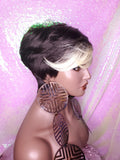 Pixie Cut Tapered Short Cut Blonde Bang Hair Wig Pixie Cut Wig Brown Blonde Wig - Beauty Blessing Wigs & Hair Extensions Boutique