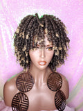 Large Afro Coil Kinky Twist Hair Brown Blonde Twist Natural Wig Bantu Knots Hairstyle  - Beauty Blessing Wigs & Hair Extensions Boutique
