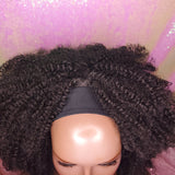 Headband Wig 4C Coily Curly Afro Yaki Kinky Curl Headband Half Wig African Hair Natural Protective Hairstyle Wig - Beauty Blessing Wigs & Hair Extensions Boutique
