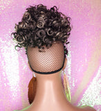 Ponytail Afro Curly Bangs Ponytail Afro Curly Hair Afro Bang Ombre Gray Hair Color Ponytail Bang Bun - Beauty Blessing Wigs & Hair Extensions Boutique