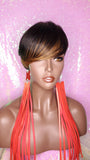 Pixie Short Cut Swoop Bang Layered Bang Style Hair Wig Vogue Fashion Brown Strawberry Blonde Bang Hair Wig - Beauty Blessing Wigs & Hair Extensions Boutique