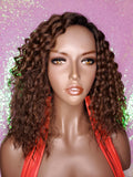 Deep Wave Lace Wig Glueless Pre Cut Lace Wig Ombre Brown Auburn Hair Wig Ripple Deep Wave Hair Wig - Beauty Blessing Wigs & Hair Extensions Boutique