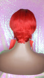 Red Hair Wig Human Hair Brazilian Remy Style Mushroom Hair Cut Bowl Pixie Cut Red Hair  Glueless Wig