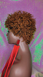 Auburn Hair Virgin Remy Short Afro Coil Kinky Curl Human Hair Wig Glueless Hair Full Natural Wig - Beauty Blessing Wigs & Hair Extensions Boutique
