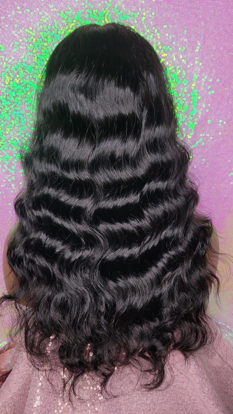 Deep Wave Hair Brazilian Remy Human Hair Natural Loose Wave Hair Lace Front Wig Preplucked Lace Front Wig Glueless Wig - Beauty Blessing Wigs & Hair Extensions Boutique