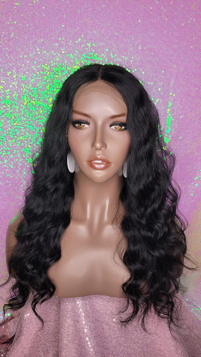 Deep Wave Hair Brazilian Remy Human Hair Natural Loose Wave Hair Lace Front Wig Preplucked Lace Front Wig Glueless Wig - Beauty Blessing Wigs & Hair Extensions Boutique