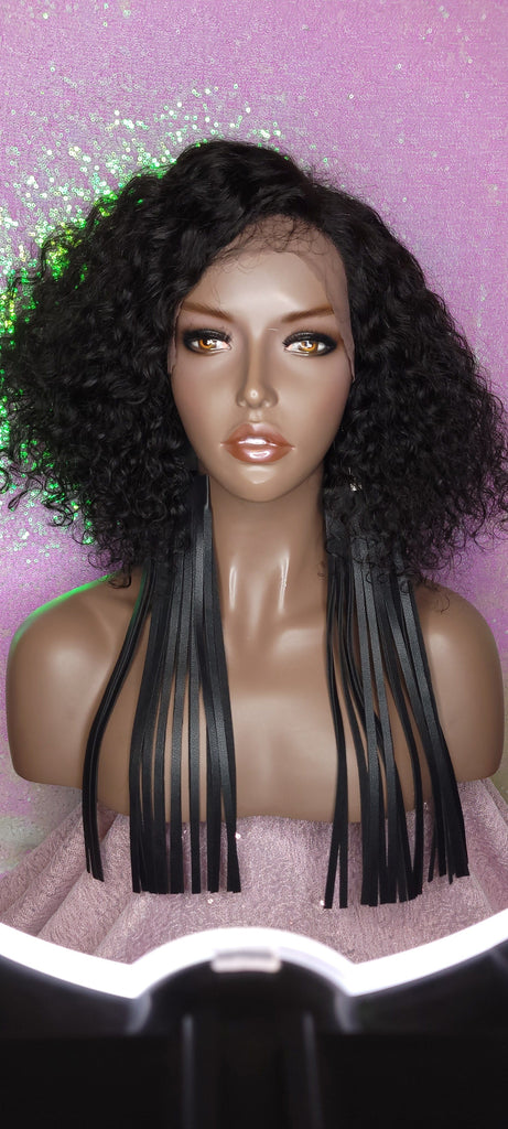 Jerry Curl Bob Brazilian Remy 100% Human Hair Lace Front Wig 4×4 Flexible Parting Bob Hair Bohemian Curly Wig - Beauty Blessing Wigs & Hair Extensions Boutique