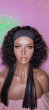 Head band Wig Short Bob Water Wave Brazilian Remy 100% Human Hair Natural Hair Half Wig Hair Wrap Headband Wig Affordable - Beauty Blessing Wigs & Hair Extensions Boutique