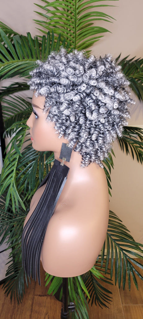 Afro Coily Kinky Twist Natural Pixie Short Afro Natural Hairstyle Wig