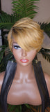 Blonde Hair Brazilian Remy 100% Human Hair Pixie Cut Remy Human Hair Wig Razor Cut Ombre Strawberry Blonde Honey Blonde Hair Wig