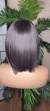 Bob Short Hair Razor Cut Bob Style Hair Duby Wrap Swoop Bang Wig Full Cap Wig Premium Synthetic Fiber Hair