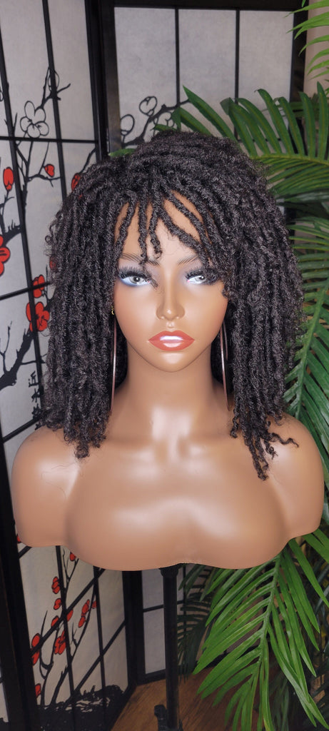 Afro Kinky Twist Dreadlocks Locs Natural Style Locks Hair Full Cap Sisterlocks Natural Hairstyle Wig