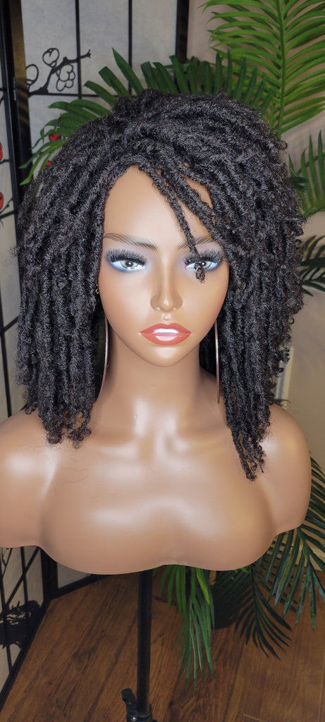 Afro Kinky Twist Dreadlocks Locs Natural Style Locks Hair Full Cap Sisterlocks Natural Hairstyle Wig