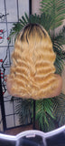 Deep Wave Hair Strawberry Blonde Remy 100% Human Hair Wig Wavy Hair Swoop Bang Wig Full Cap Wig Colored Hair Wig
Light Yaki Texture Hair Wig