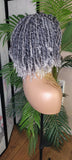 Gray Hair Afro Kinky Twist Dreadlocks Locs Lace Wig Natural Style Locks Hair Lace Part Sisterlocks Natural Hairstyle Wig

 