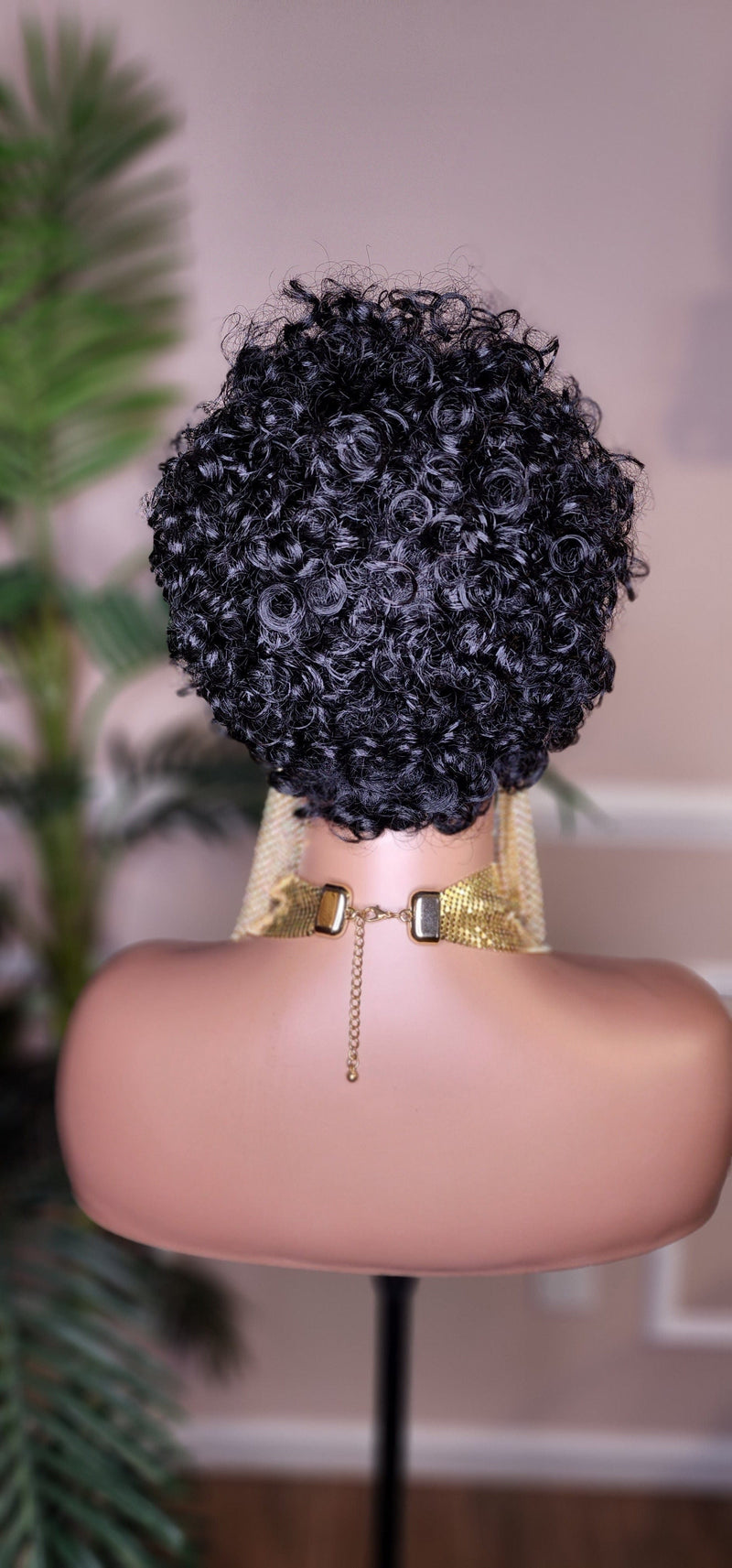 Black Curly Hair Brazilian Remy 100% Human Hair Pixie Cut Curl Hair Wig Soft Cut Curly Water Wave Hair Protective Hairstyle Wig - Beauty Blessings LLC