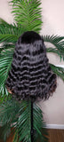 Deep Wave Hair Glueless Wig Brazilian Remy 100% Human Hair Natural Loose Waves Hair Full Wig with Bangs