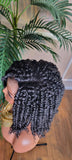 Spring Twist Kinky Twist Hairstyle Curly Glueless Lace Front Wig