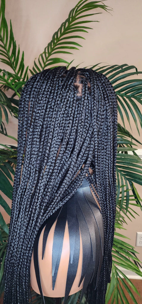 Box Braids HD Lace Gluless Lace Front Wig Braided Flexible Lace Wig