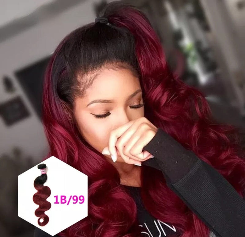 Brazilian Body Wave Colored Hair Extensions Strawberry Blonde Omber Remy Hair Bundles 100% Human Hair Weave Bundles 3/4 PCS - Beauty Blessings LLC