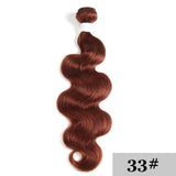Burgundy Red Brown Blonde Hair Color Human Hair Bundles Brazilian Remy Body Wave Human Hair Extension 8-26 Inch