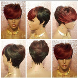 Short Cut Feather Style Full Cap Premium Fiber Wig - Beauty Blessing Wigs & Hair Extensions Boutique