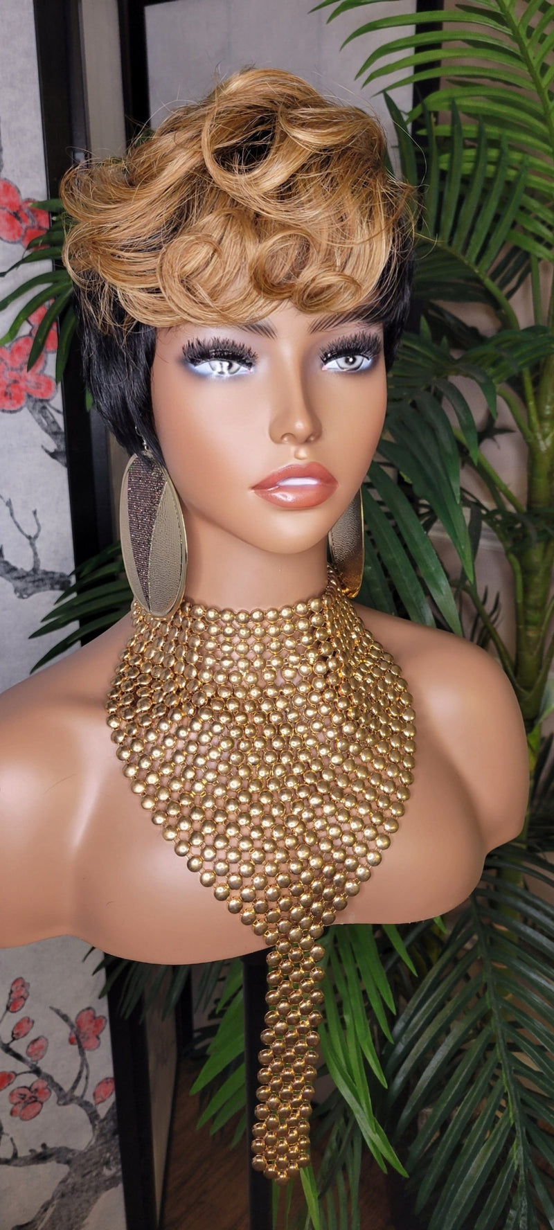 Pixie Cut Curl Wig Pixie Cut Blunt Cut Top Wig Color Curl Human Hair Wig Strawberry Blonde Hair Wig - Beauty Blessing Wigs & Hair Extensions Boutique