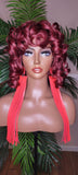 Big Barrel Curl Short Style Wig Full Cap Women Wig Curly Hair Women Fashion Wig Red Carpet Wig Bouncy Curl Hairstyle Auburn Highlights