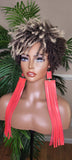 Pixie Cut Afro Kinky Coily Twist Dread Locks Natural Style Wig Brown Blonde Hair Wigs