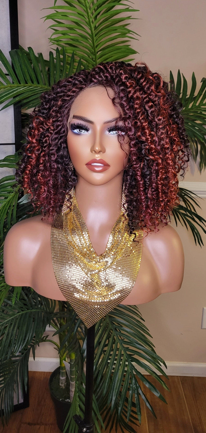 Spring Twist Curl Glueless Lace Front Wig Natural Kinky Twist Lace Wig Trendy Twist Wig - Beauty Blessings LLC