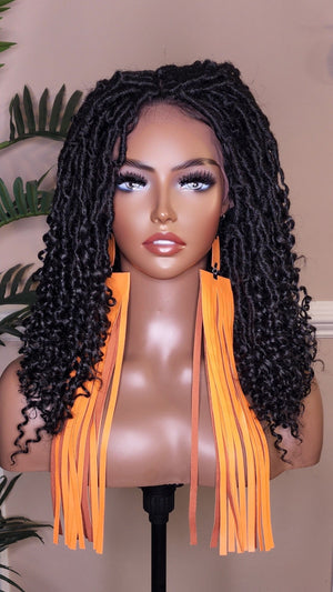 Butterfly Locs Faux Locs Wig Curly Loc Hairstyle Wig  Kinky Hair Natural Hair Dreadlock Glueless Lace Front Wig